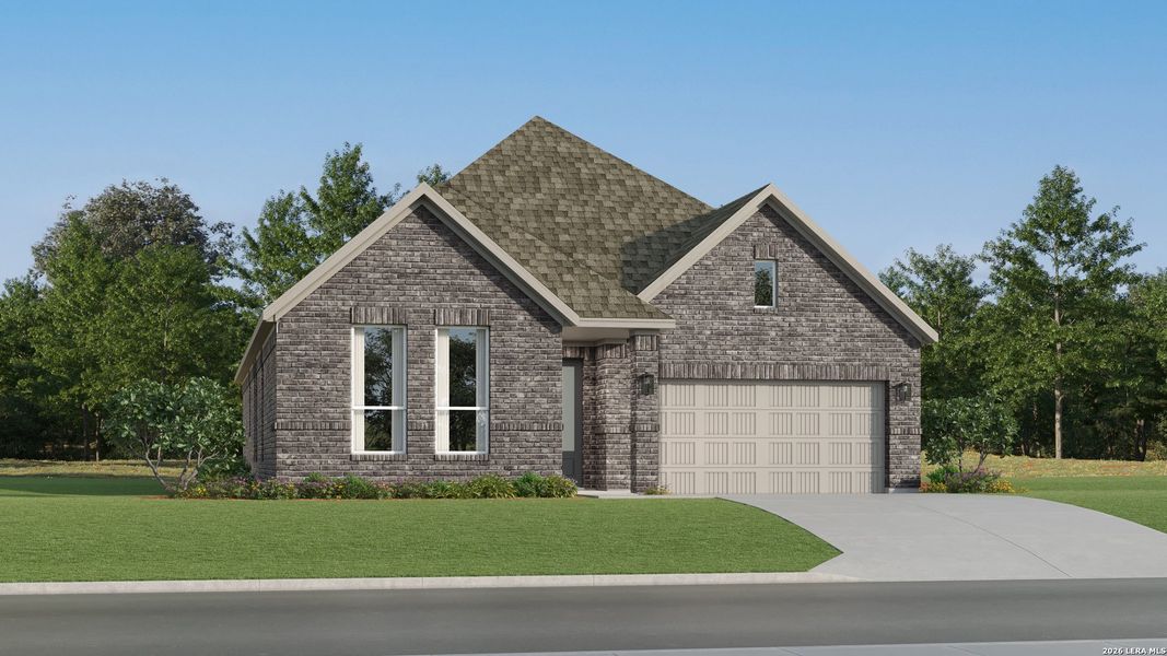 Front exterior of a new home in David Estates, Portland, TX, highlighting curb appeal (Image 22).