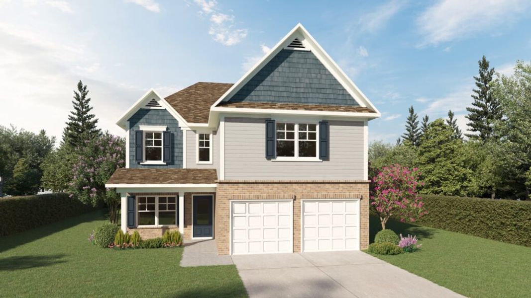 Representative exterior photo of a completed home built from the The Dresden by Direct Residential Communities in The Hills at Cedar Creek, Winder, GA (Image 6).