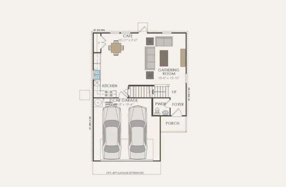 2D floor plan layout of this home in The Pines At Seven Coves, Willis, TX (Image 3).