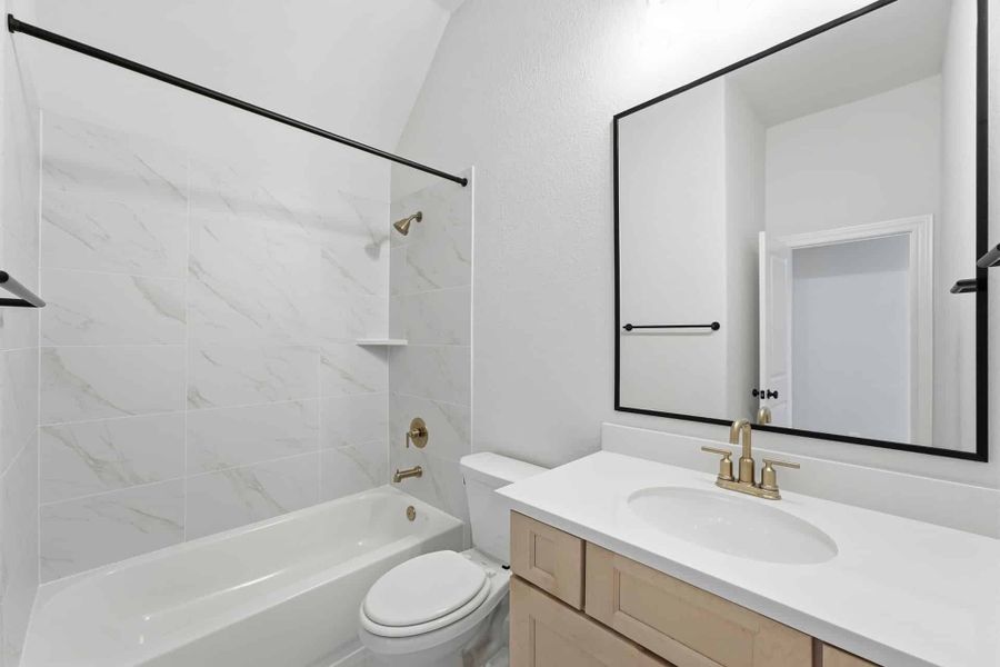 Furnished interior view inside a new home in Bridgeland 50′, Cypress (Image 12).