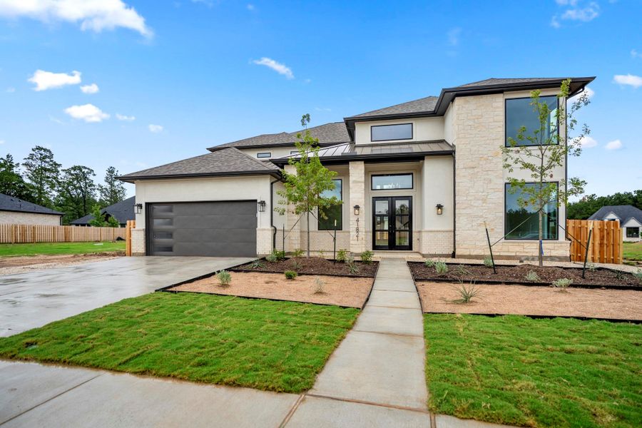 Front exterior of a new home in Colton, Montgomery, TX, highlighting curb appeal (Image 1). Front exterior of a new home in Colton, Montgomery, TX, highlighting curb appeal (Image 1).