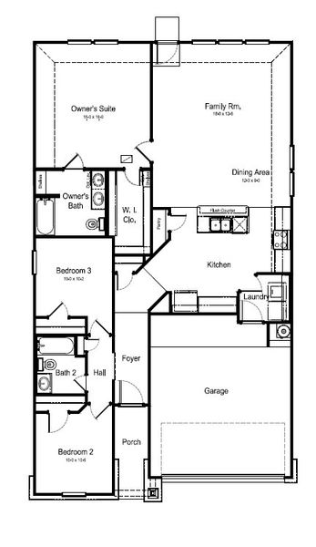 Garner floorplan shown with enhanced living areas. Garner floorplan shown with enhanced living areas.