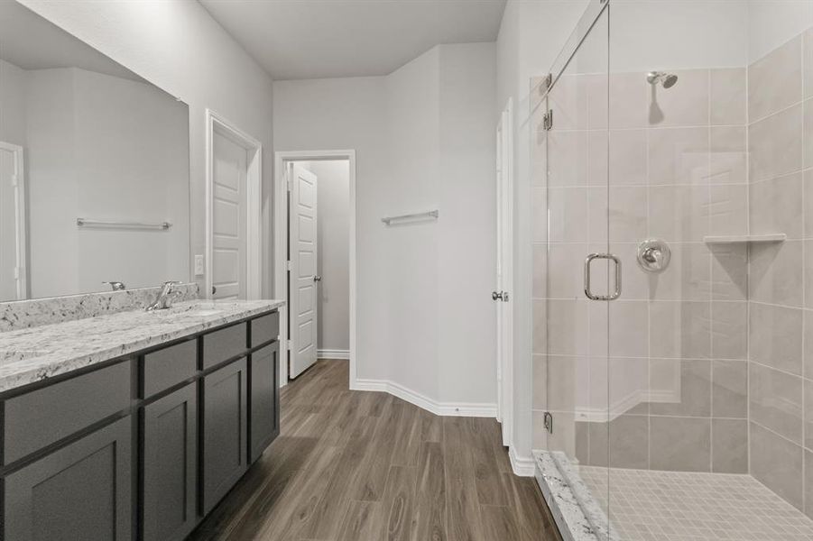 Furnished interior view inside a new home in Rocky Creek Crossing, Crowley (Image 9).