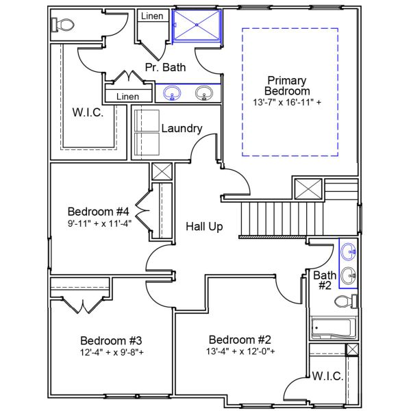 2D floor plan layout of this home in Winston Ridge, Youngsville, NC (Image 3).