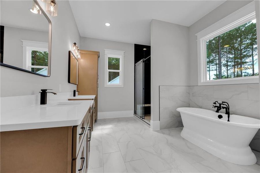 Furnished interior view inside a new home in , Monroe (Image 59).