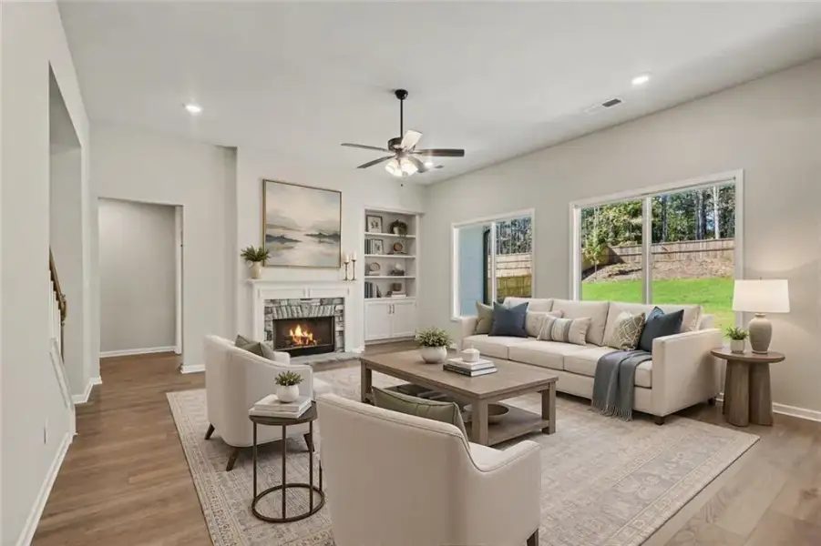 Furnished interior view inside a new home in , Newnan (Image 7). Furnished interior view inside a new home in , Newnan (Image 7).