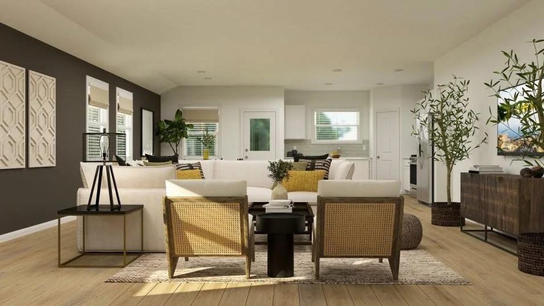 Furnished interior view inside a new home in Meadowlark Preserve, Pflugerville (Image 10).