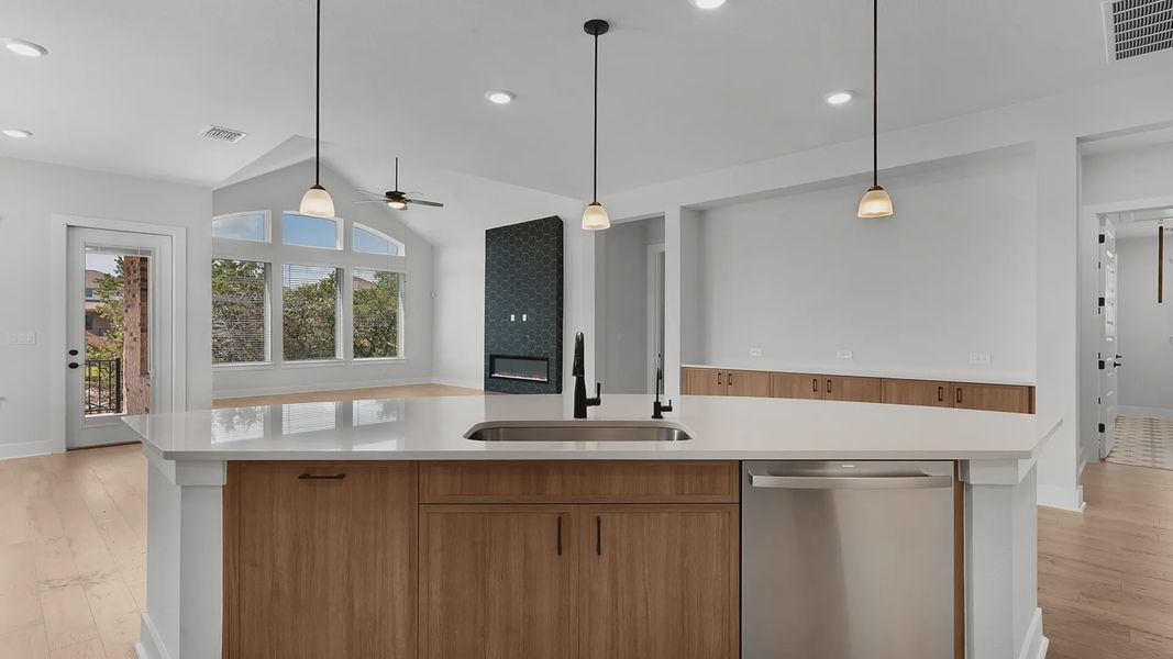 Representative furnished interior of a home built from the Mariah by Chesmar Homes in Newhaven, Manor (Image 6).