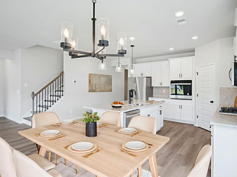 Furnished interior view inside a new home in Parkside at Grayson, Grayson (Image 4). Furnished interior view inside a new home in Parkside at Grayson, Grayson (Image 4).