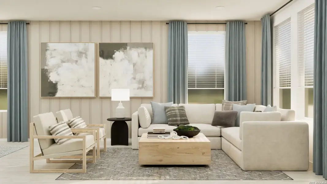 Furnished interior view inside a new home in Summerlin, San Antonio (Image 11).
