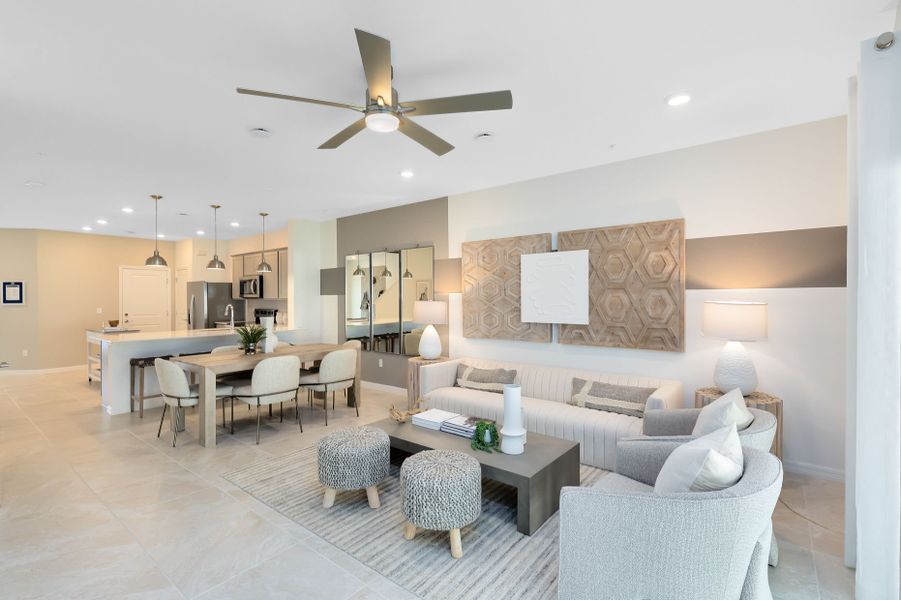 Furnished interior view inside a new home in Emerald Pointe, Sanford (Image 5). Furnished interior view inside a new home in Emerald Pointe, Sanford (Image 5).