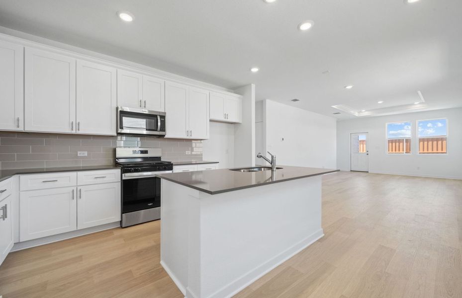 Furnished interior view inside a new home in Larson Crossing, Elgin (Image 4). Furnished interior view inside a new home in Larson Crossing, Elgin (Image 4).