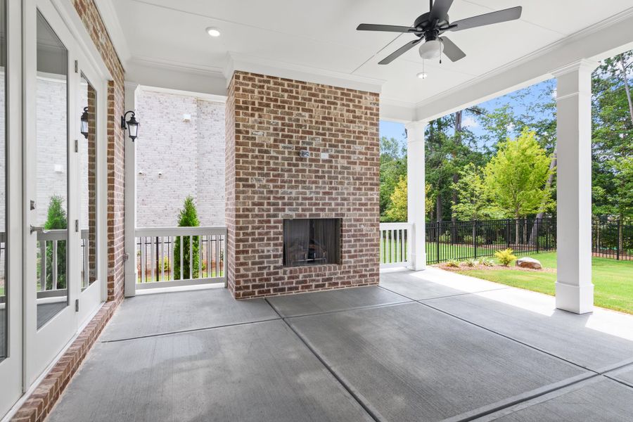 Representative exterior details of a home built from the The Danville by The Providence Group in Bellwyn, Alpharetta (Image 3).