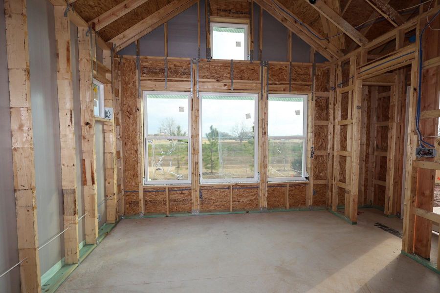 In-progress construction of a new home in Harvest Green 45', Richmond, TX (Image 11). In-progress construction of a new home in Harvest Green 45', Richmond, TX (Image 11).