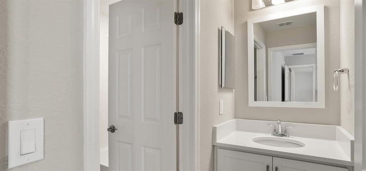 Furnished interior view inside a new home in The Crossings - Bungalows, St. Cloud (Image 4). Furnished interior view inside a new home in The Crossings - Bungalows, St. Cloud (Image 4).