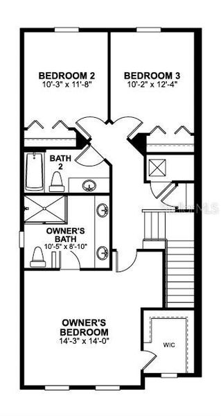 2D floor plan layout of this home in Emerson Pointe, Apopka, FL (Image 3). 2D floor plan layout of this home in Emerson Pointe, Apopka, FL (Image 3).