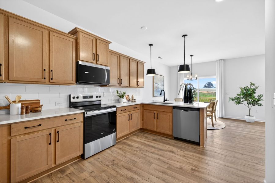 Furnished interior view inside a new home in White Oak Creek Crossing, Angier (Image 6).