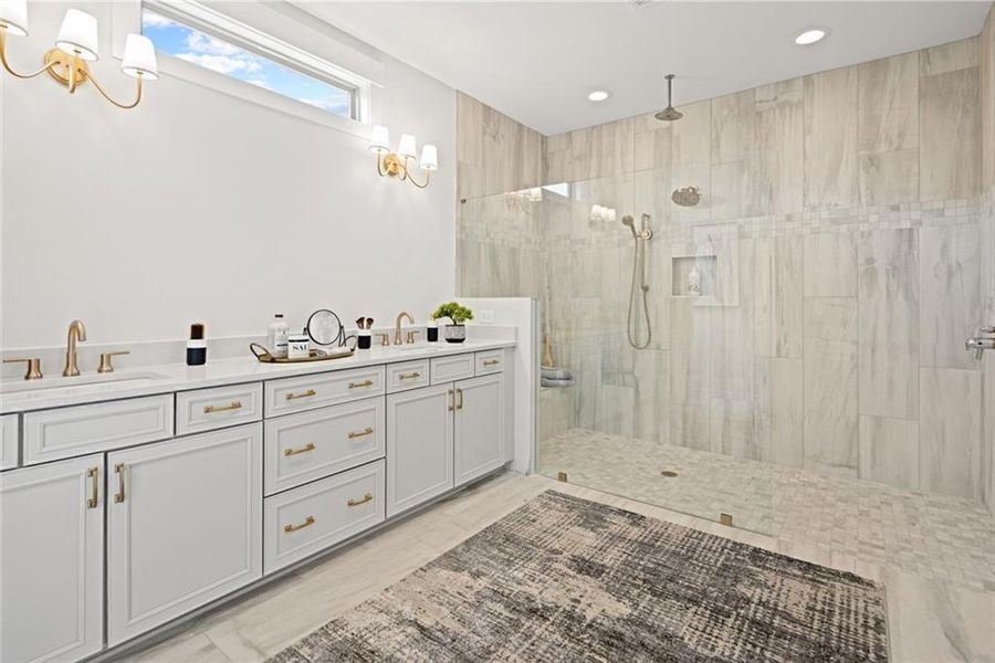 Furnished interior view inside a new home in Soleil Belmont Park, Canton (Image 43).