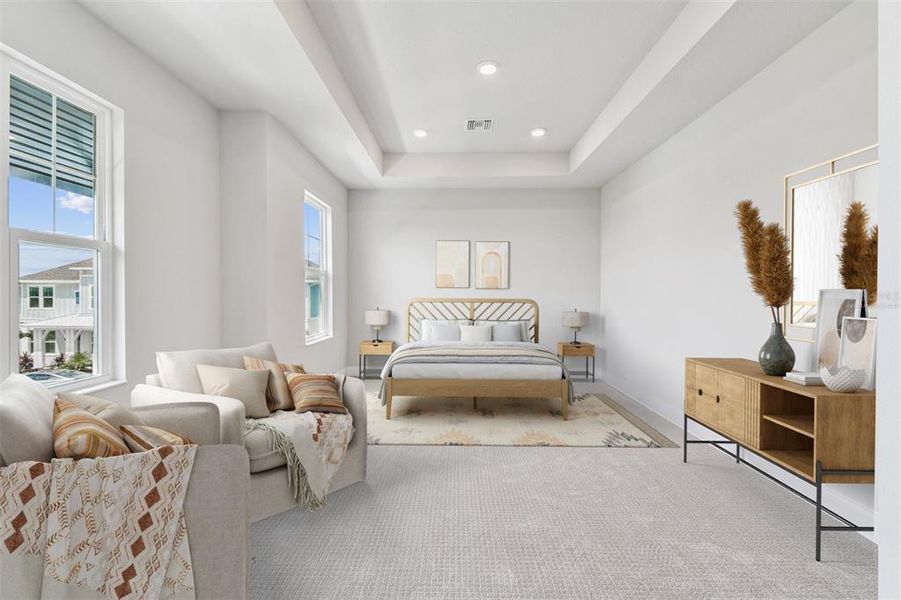 Furnished interior view inside a new home in Emerald Landing at Waterside at Lakewood Ranch – Cottage Series, Sarasota (Image 6).