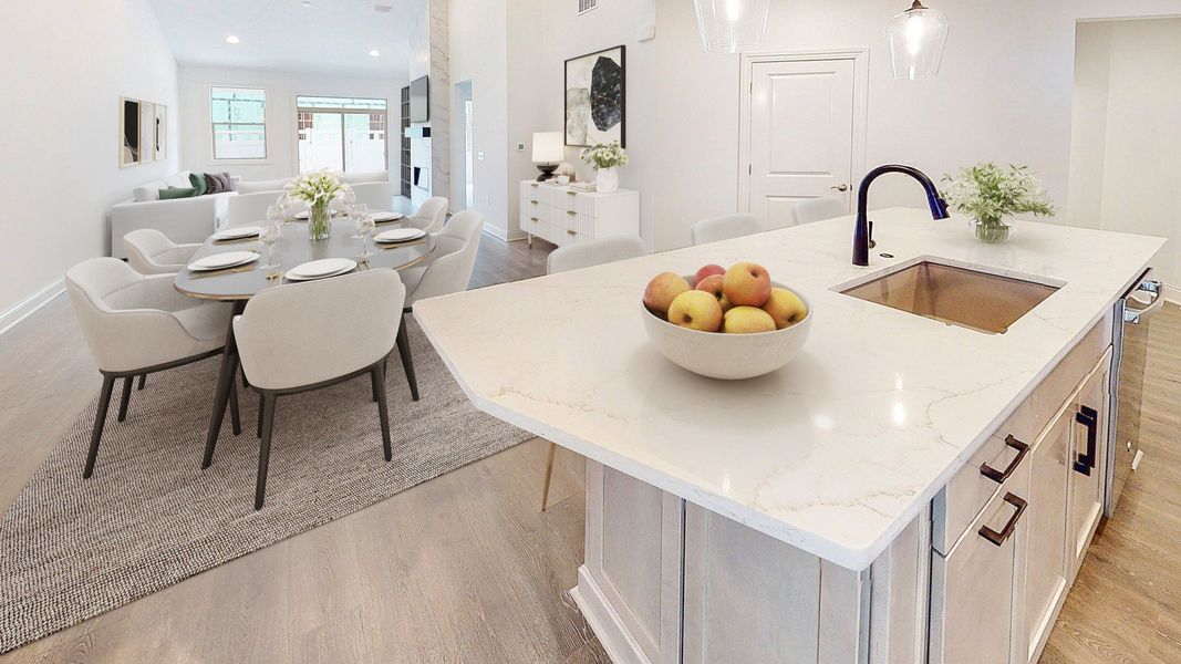 Furnished interior view inside a new home in The Courtyards at Oak Grove, Durham (Image 9).