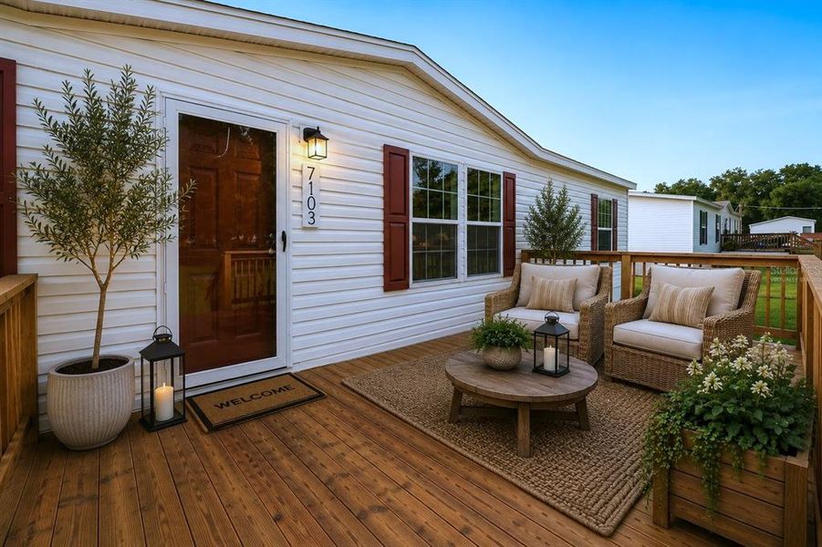 Exterior details and patio area of a home in , Lakeland (Image 28).