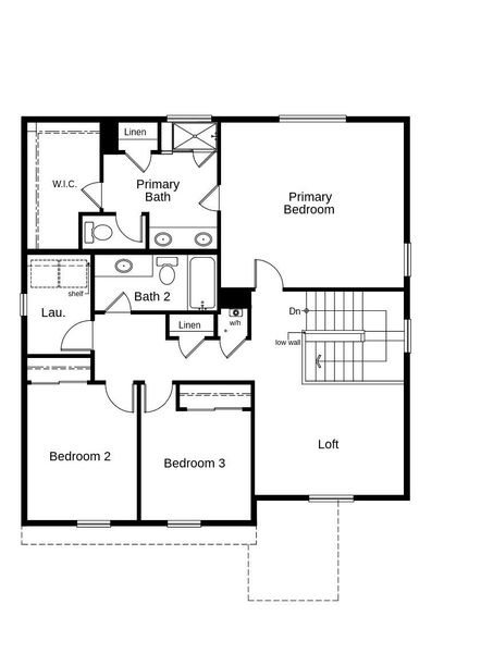 2D floor plan layout of this home in Murphy Creek Classic, Aurora, CO (Image 3).