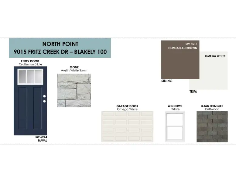 Sample of building materials used in homes in North Point, Temple (Image 11). Sample of building materials used in homes in North Point, Temple (Image 11).