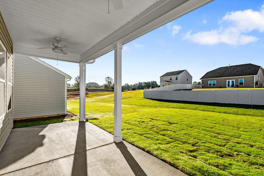 Exterior details and patio area of a home in Fieldstone, Lexington (Image 3).