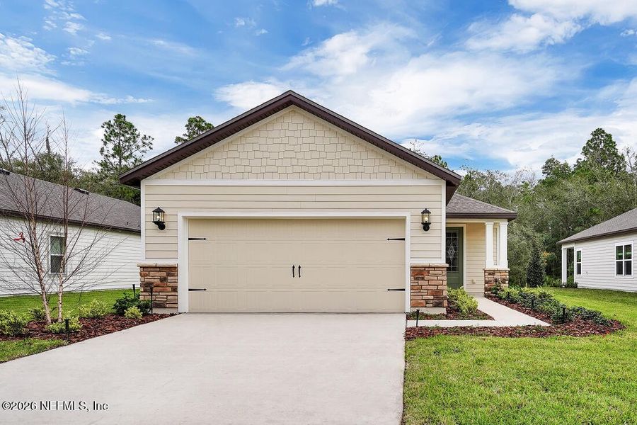 Front exterior of a new home in , Jacksonville, FL, highlighting curb appeal (Image 2). Front exterior of a new home in , Jacksonville, FL, highlighting curb appeal (Image 2).