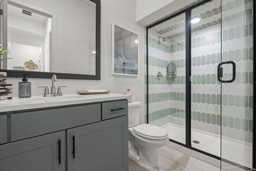 Representative furnished interior of a home built from the Calero by Landon Homes in Fields - East Village, Frisco (Image 21). Representative furnished interior of a home built from the Calero by Landon Homes in Fields - East Village, Frisco (Image 21).