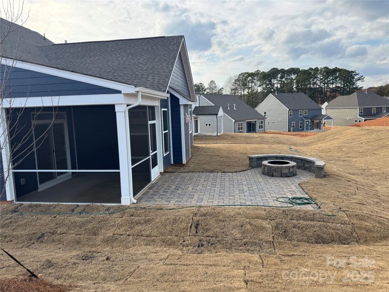 Screened porch at rear