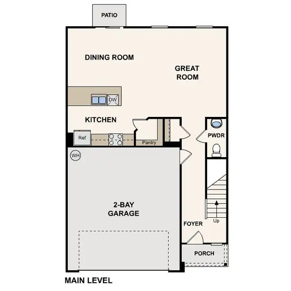 2D floor plan layout for the Berkshire by Century Complete in Moss Creek, Spartanburg, SC (Image 4).