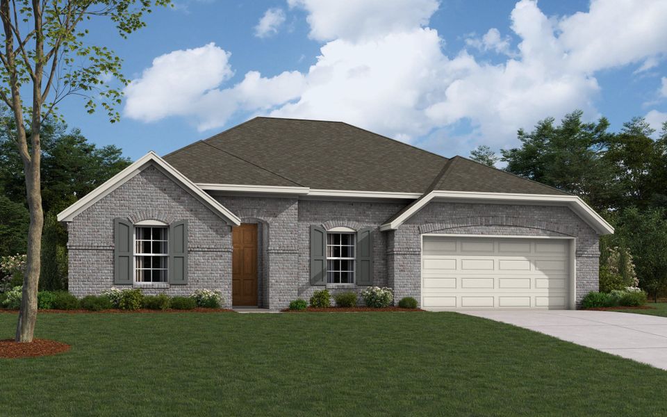 Representative exterior photo of a completed home built from the The Midland by William Ryan Homes in Creekside, Royse City, TX (Image 4). Representative exterior photo of a completed home built from the The Midland by William Ryan Homes in Creekside, Royse City, TX (Image 4).