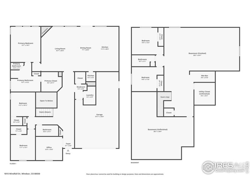 2D floor plan layout of this home in RainDance National 60/70, Windsor, CO (Image 4).