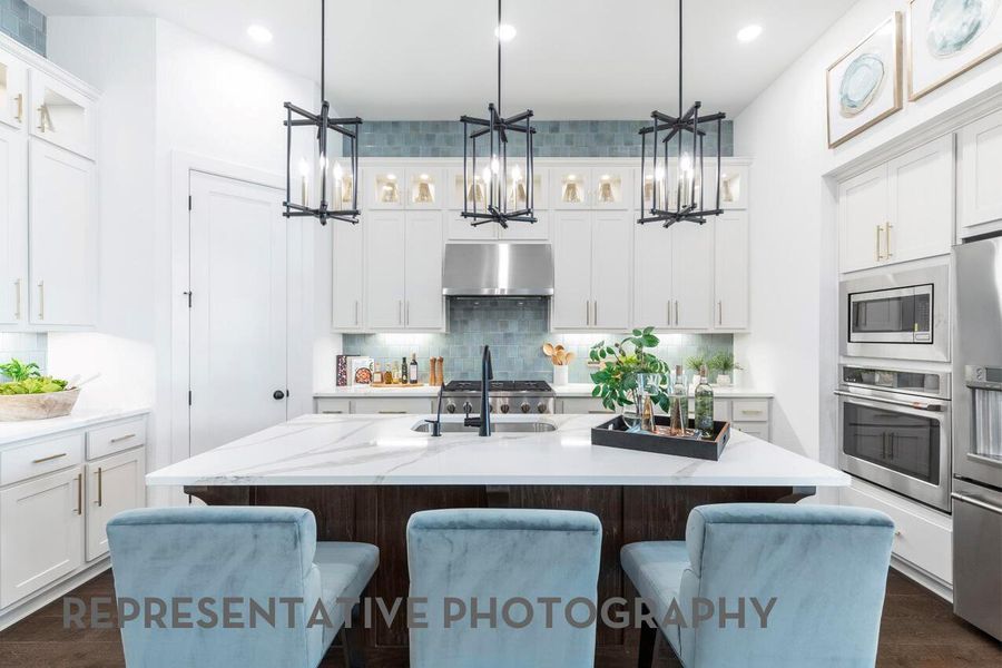 Furnished interior view inside a new home in Wolf Ranch, Georgetown (Image 38).