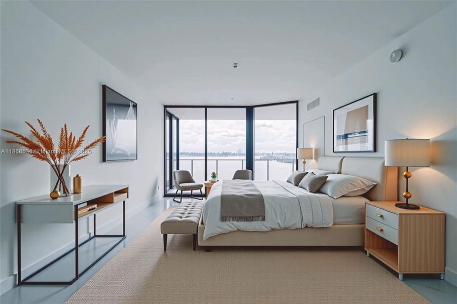 Furnished interior view inside a new home in , Miami (Image 9).