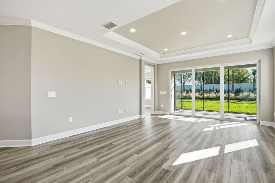 Spacious, unfurnished interior of a new home in Esplanade at Azario Lakewood Ranch, Lakewood Ranch (Image 10). Spacious, unfurnished interior of a new home in Esplanade at Azario Lakewood Ranch, Lakewood Ranch (Image 10).