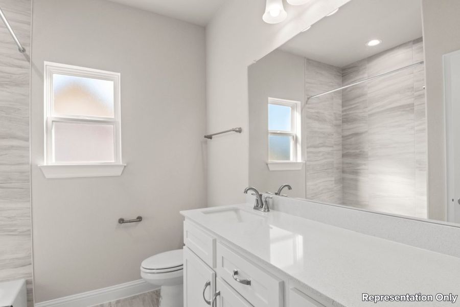 Representative furnished interior of a home built from the Cross Creek 2311 by Brohn Homes in Cross Creek, Cedar Park (Image 6).