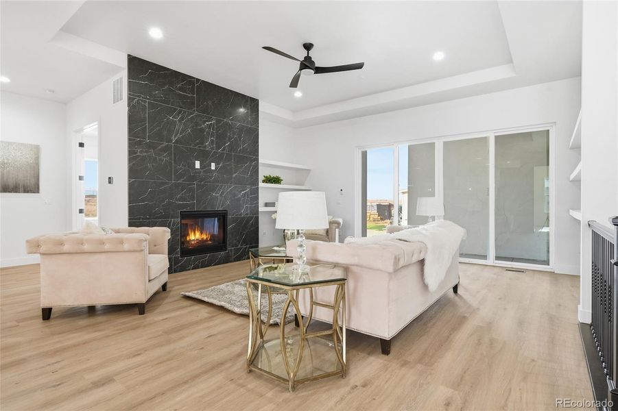 Furnished interior view inside a new home in , Keenesburg (Image 33).