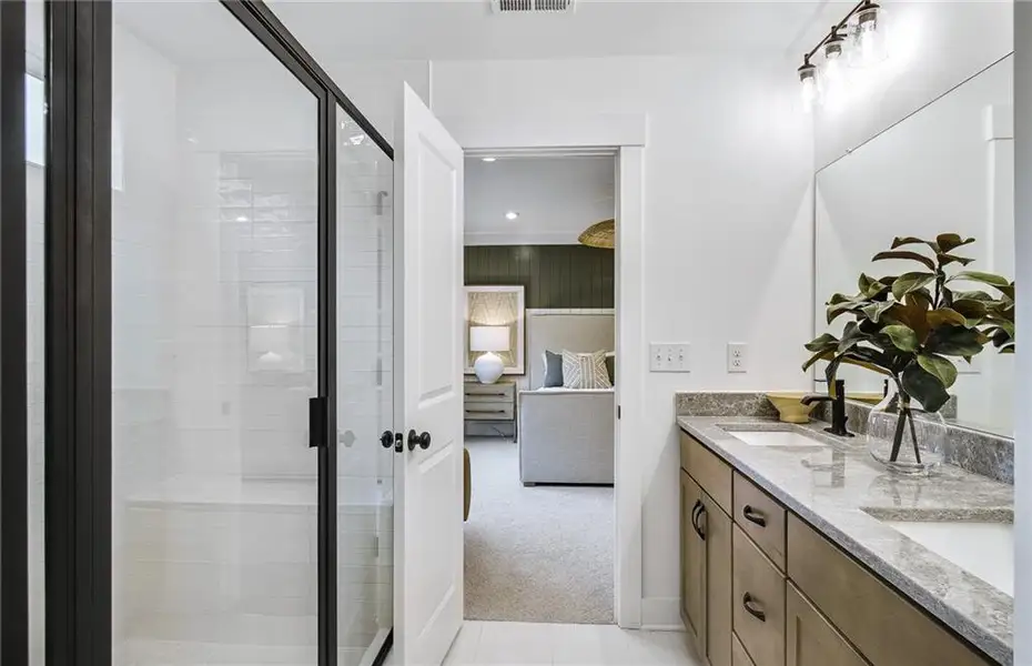 Furnished interior view inside a new home in Hunters Creek, Flowery Branch (Image 12).