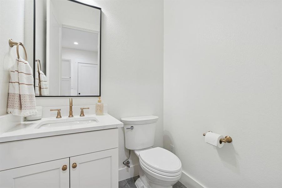 Powder bath - all the same great finishes as the other spaces.