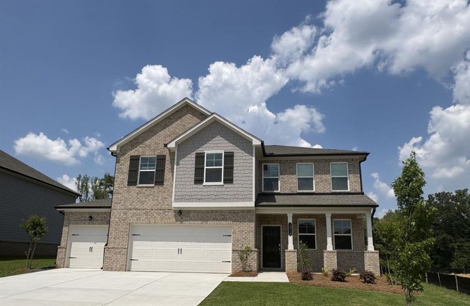 Front exterior of a new home in , Bethlehem, GA, highlighting curb appeal (Image 2). Front exterior of a new home in , Bethlehem, GA, highlighting curb appeal (Image 2).