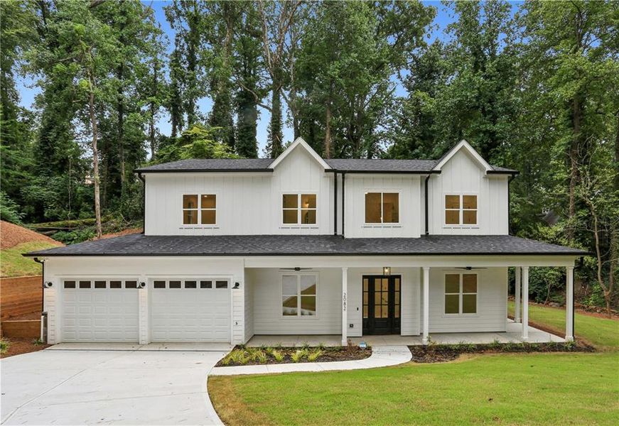 Front exterior of a new home in , College Park, GA, highlighting curb appeal (Image 1).