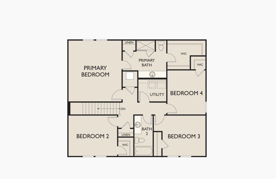 2D floor plan layout for the Beacon by Starlight Homes in Cattleman's Crossing, Fort Worth, TX (Image 4). 2D floor plan layout for the Beacon by Starlight Homes in Cattleman's Crossing, Fort Worth, TX (Image 4).