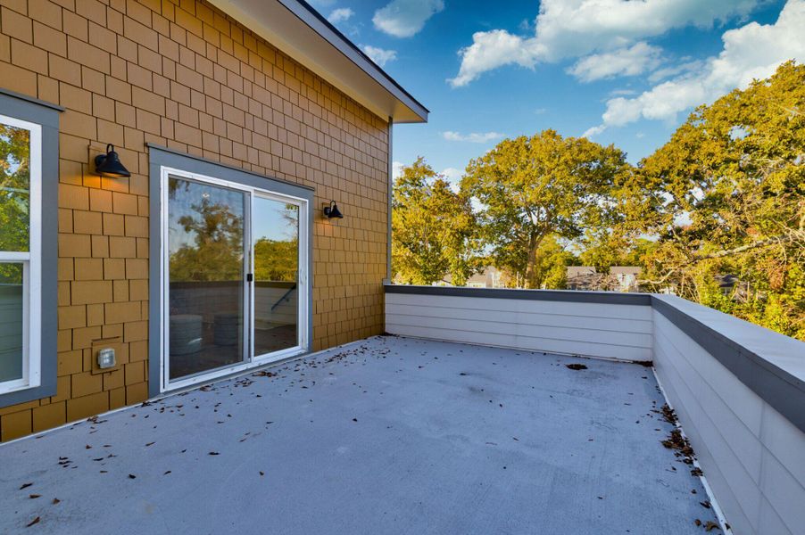 Exterior details and patio area of a home in Walk at Park Circle, North Charleston (Image 2).