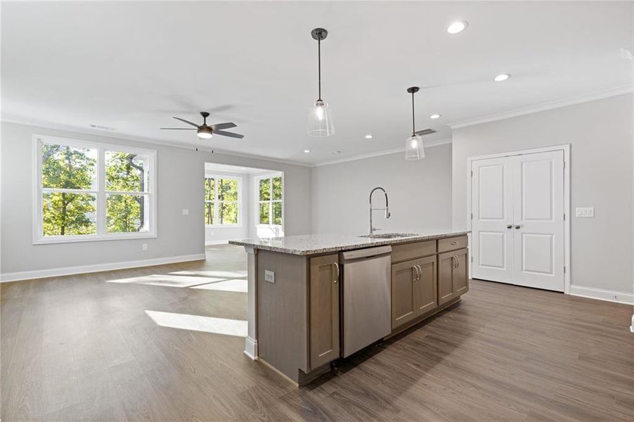 Furnished interior view inside a new home in , Dacula (Image 5).