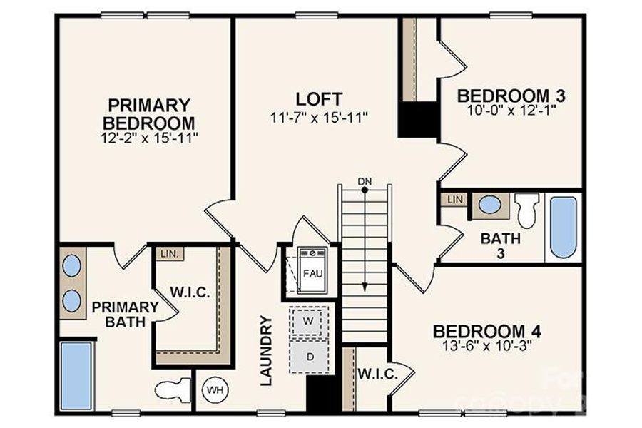 2D floor plan layout of this home in Creekbend, Winston-Salem, NC (Image 3). 2D floor plan layout of this home in Creekbend, Winston-Salem, NC (Image 3).