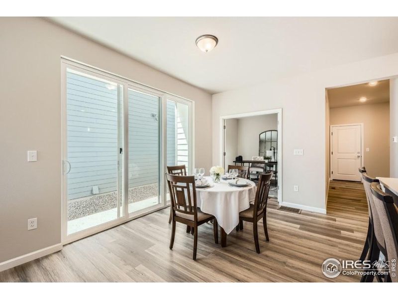 Furnished interior view inside a new home in Waterfield - Single Family Homes, Fort Collins (Image 8). Furnished interior view inside a new home in Waterfield - Single Family Homes, Fort Collins (Image 8).