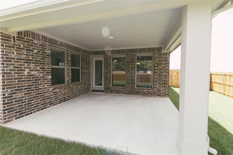 View of 14 x 14 covered patio