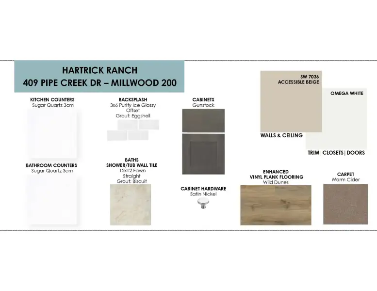 Sample of building materials used in homes in Hartrick Ranch, Temple (Image 11). Sample of building materials used in homes in Hartrick Ranch, Temple (Image 11).